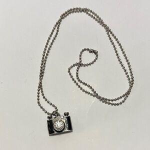 Film Camera Pendant Necklace — long chain